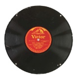 Victor Talking Machine Porcelain Record Sign W/ Nipper Graphic.