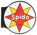 Spido Motor Oil Porcelain Flange Sign.