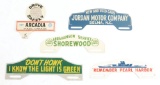 Lot Of 5: Tin License Plate Toppers.
