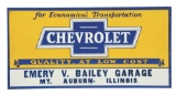 Chevrolet Quality At Low Cost Embossed Tin Tacker Sign.