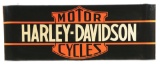 Harley Davidson Motorcycles Tin Dealership Sign W/ Bullnose Ends.