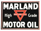 Outstanding Marland High Grade Motor Oil Tin Flange Sign.