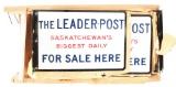 Lot Of 22: Leader Post Newspaper For Sale Here Tin Flange Signs In Original Shipping Crate.