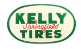 Kelly Springfield Tires Convex Tin Sign.