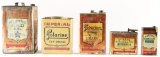 Lot Of 5: Imperial Motor Oil Cans.