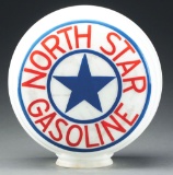 North Star Gasoline One Piece Baked Globe W/ Unique Shape.