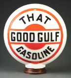 That Good Gulf Gasoline One Piece Cast Globe W/ Copper Screw Base.
