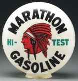 Red Indian Marathon Hi Test Gasoline One Piece Baked Globe.