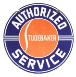 Studebaker Authorized Service Porcelain Sign.