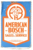 American Bosch Authorized Sales & Service Porcelain Sign.
