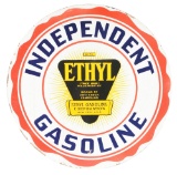 Independent Ethyl Gasoline Porcelain Curb Sign.