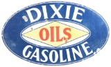 Dixie Motor Oils & Gasoline Porcelain Sign.