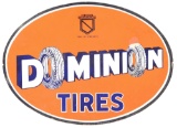 Dominion Tires Porcelain Sign W/ Tire Graphics.