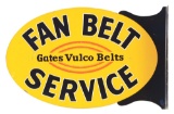 Gates Fan Belt Service Tin Flange Sign.