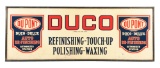 Dupont Auto Re-Finishing Paints Tin Sign W/ Original Wood Frame.