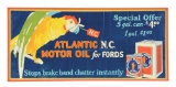 Rare Atlantic No Chatter Motor Oil W/ Parrot Graphic Framed Paper Poster.