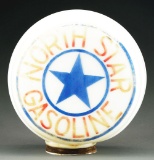 North Star Gasoline One Piece Baked Globe W/ Unique Shape.