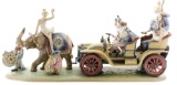 Lladro China Circus Scene Auto with Clowns & Circus People.