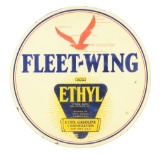 Fleet Wing Ethyl Gasoline Porcelain Sign W/ Bird Graphic.