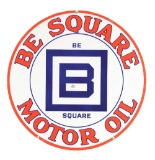 Barnsdall Be Square Motor Oil Porcelain Curb Sign.