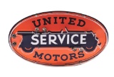 United Motors Service Porcelain Neon Sign.