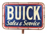 Buick Motor Cars Sales & Service Tin Sign W/ Original Metal Hanger.