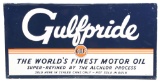 Gulfpride Motor Oil Embossed Aluminum Sign.