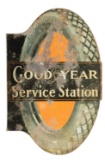Goodyear Tires Service Station Tin Flange Sign.