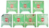 Lot Of 7: Imperial Marvelube Porcelain Bottle Rack Signs.