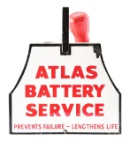 Atlas Battery Service Porcelain Service Station Attendants Tool Tote.