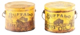 Lot of Two: Buffalo Axle Grease & Solid Oil Grease Cans.