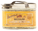 Rare Buffalo English Motor Oil Half Gallon Can.
