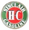 Sinclair HC Gasoline Porcelain Sign W/ Original Metal Hanging Ring.