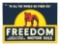 Rare Freedom Motor Oils Tin Sign W/ Bulldog Graphic.
