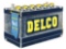 Delco Batteries Die Cut Tin Sign.