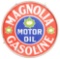 Magnolia Gasoline & Motor Oil Porcelain Sign W/ Original Ring.