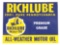 Richlube All Weather Motor Oil Tin Sign.