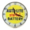 Auto Lite Sta-Full Batteries Glass Face Light Up Clock.