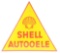 Shell Autooele Convex Porcelain Sign W/ Shell Graphic.