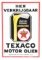Rare Texaco Motor Oil Porcelain Sign W/ Pouring Can Graphic.