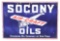 Socony Aircraft Porcelain Sign W/ Airplane Graphic.