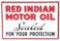 Red Indian Motor Oils Porcelain Oil Can Rack Sign.