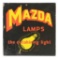 Mazda Lamps Porcelain Flange Sign W/ Lightbulb Graphic.