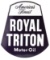 Union 76 Royal Triton Motor Oil Porcelain Curb Sign.