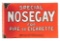 Special Nosegay Tobacco Porcelain Flange Sign.