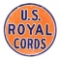 US Royal Cord Tires Porcelain Service Station Sign.