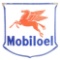 Mobiloel Convex Porcelain Sign W/ Pegasus Graphic.