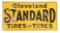 Cleveland Standard Tires & Tubes Tin Flange Sign.