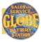 Globe Batteries Sales & Service Tin Flange Sign.