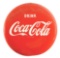Drink Coca Cola Tin Button Sign.